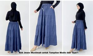 Rok Jeans Muslimah untuk Tampilan Modis dan Syar'i Rok Jeans Muslimah